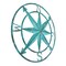 20 Inch Distressed Metal Compass Rose Nautical Wall Decor Indoor Outdoor